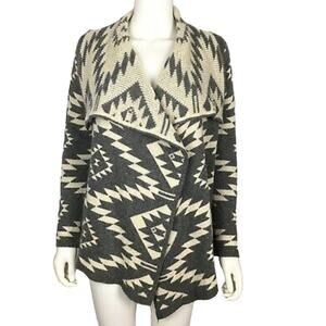 Market & Spruce Stitch Fix Angora Southwestern Aztec Boho Open Cardigan Size S